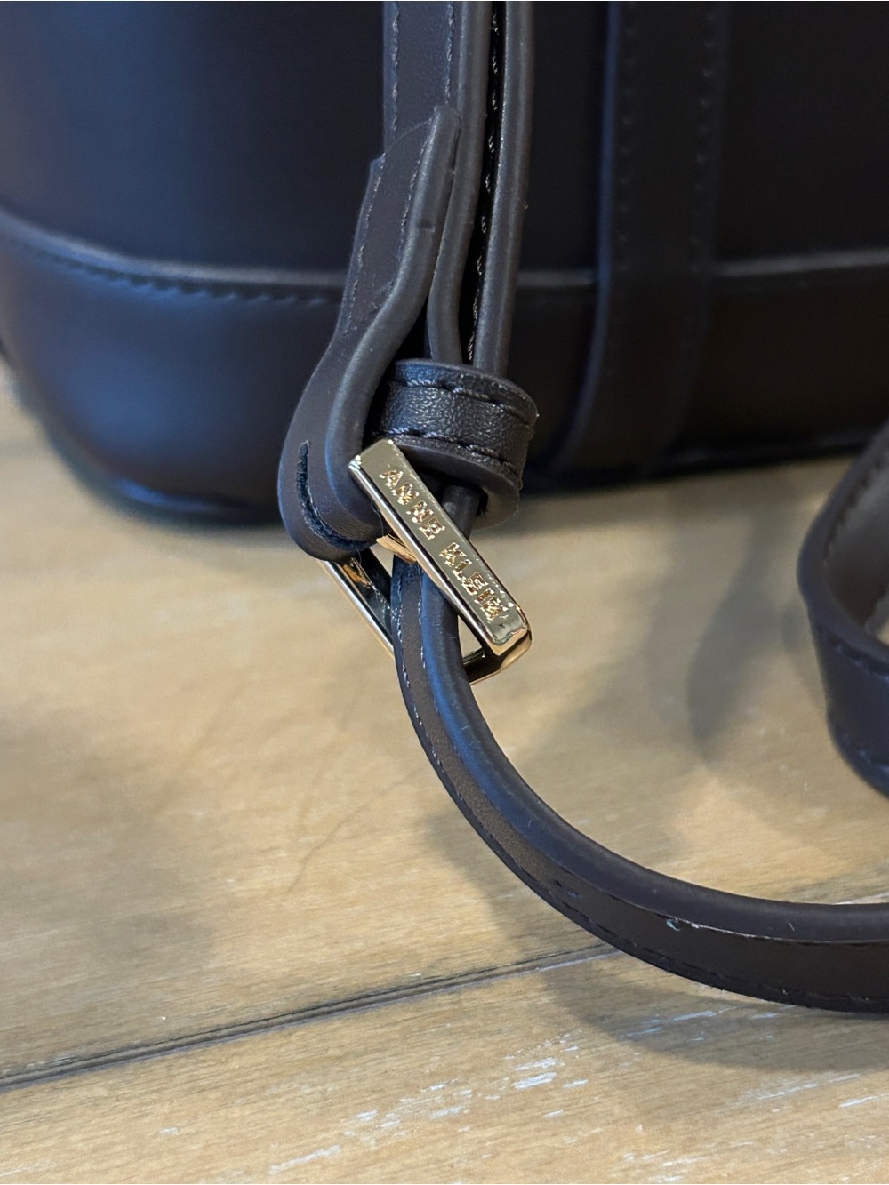 Anne Klein Brown Structured crossbody Tote with Pouch - Picture 4 of 9